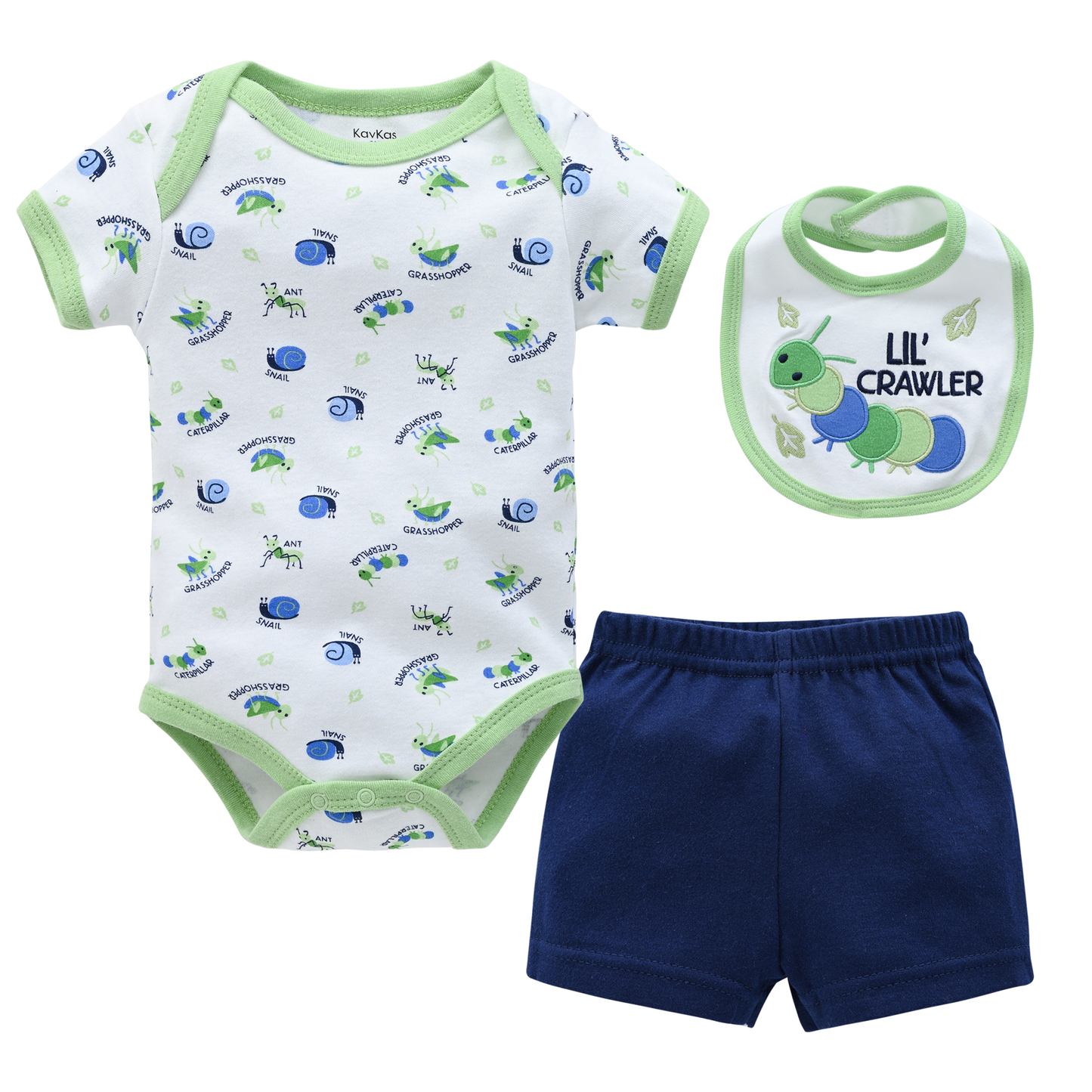 BABYBOY SET - Baby Trousers, Dribble Bib and Baby Body at Titchytastic.com